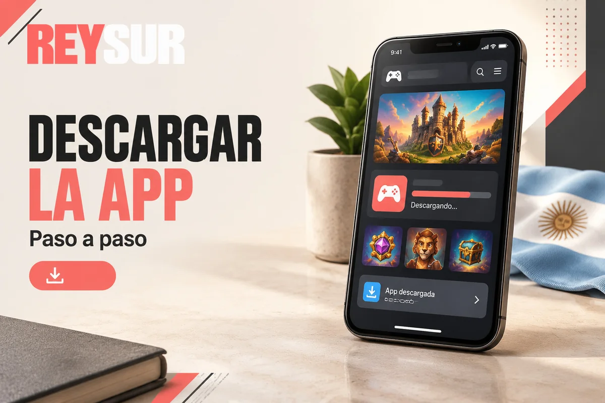 Celular con una aplicación y su descarga en curso