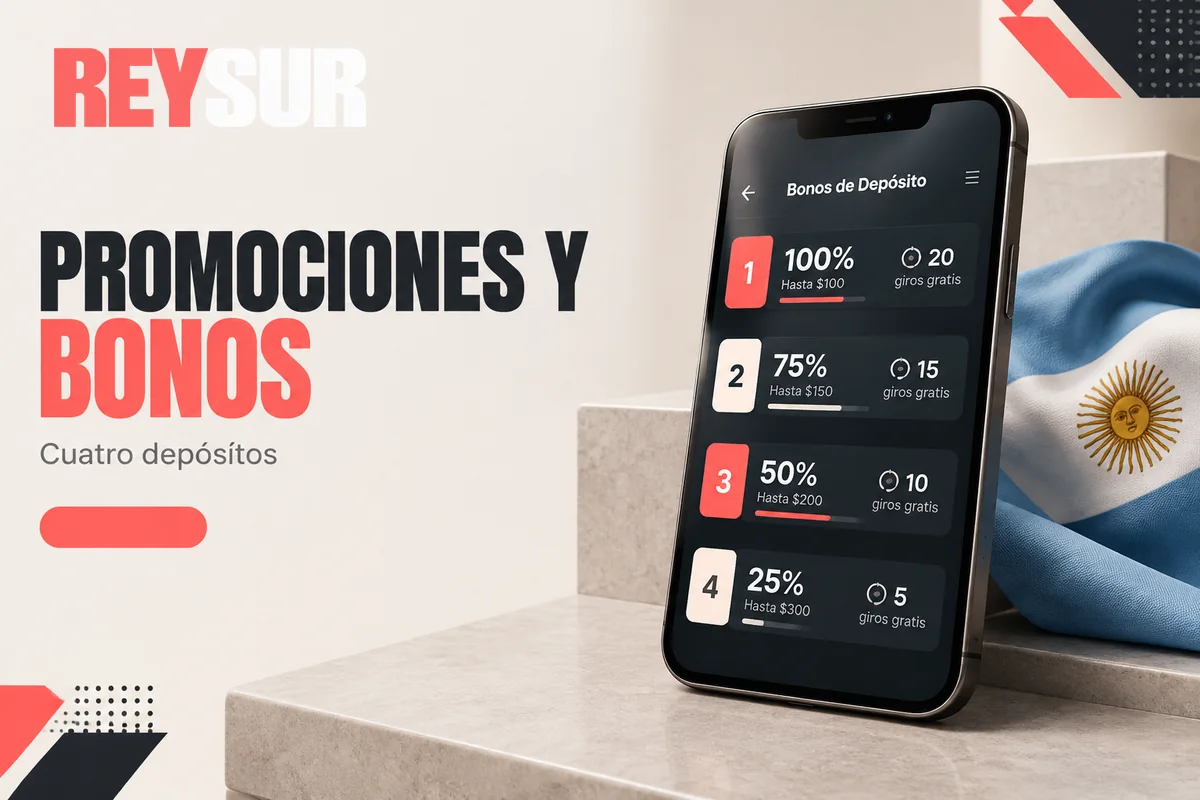 Panel de bono con cuatro etapas y giros gratis
