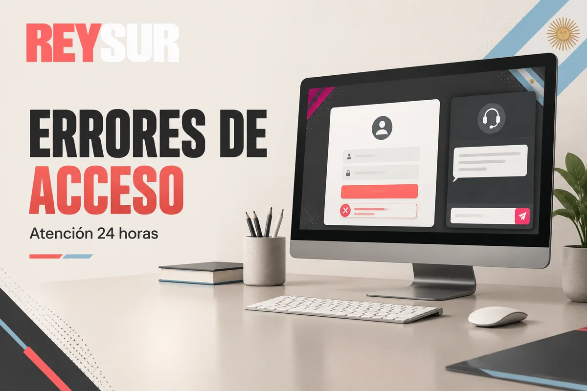Pantalla de acceso incompleta junto a una ventana de soporte