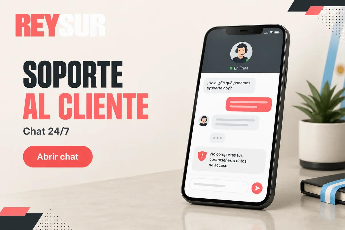 Celular muestra chat de soporte disponible todo el día