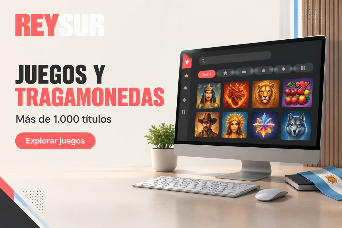 Monitor muestra catálogo filtrable de tragamonedas variadas