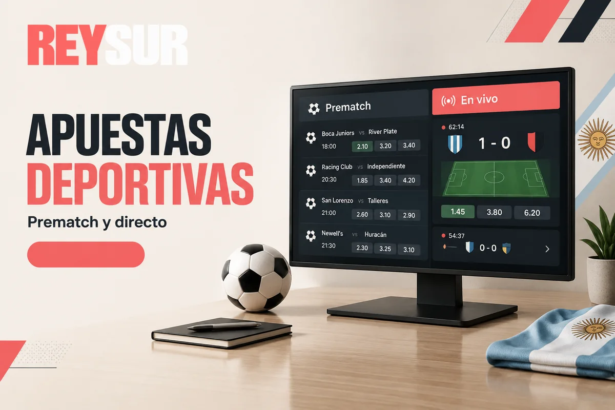 Monitor muestra eventos deportivos y cuotas simuladas